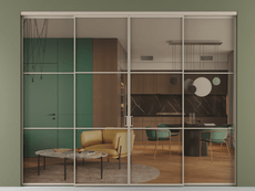 Перегородка Formato внутри проёма четырёхстворчатая