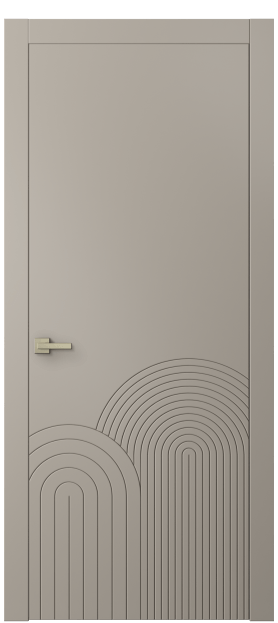 Дверь межкомнатная 8059 МБСК. Цвет Матовый бисквитный. Материал Гладкая эмаль. Коллекция Линия. Картинка.